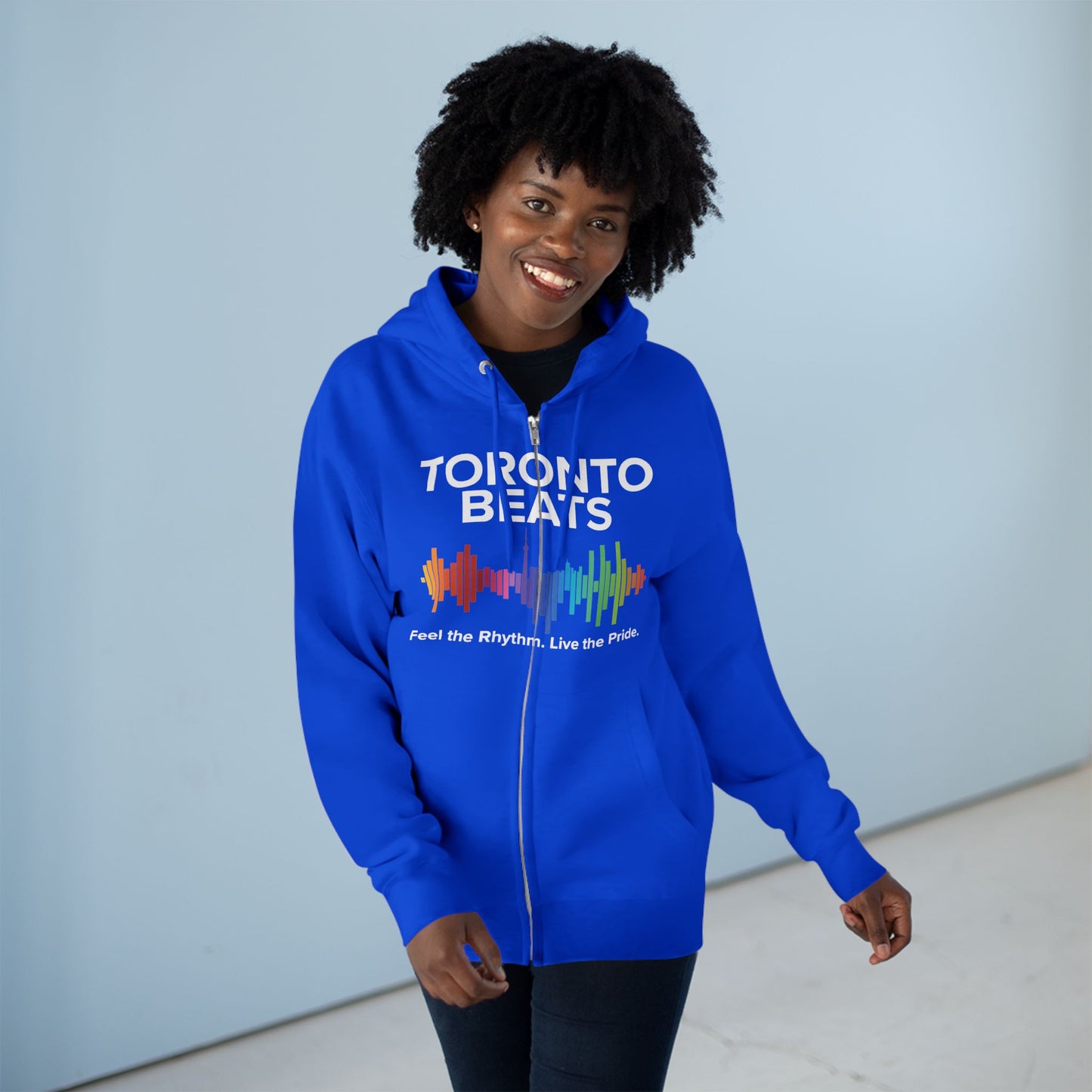 Sweat à capuche zippé Toronto Beats – Cool en ville avec un rythme chaleureux.
