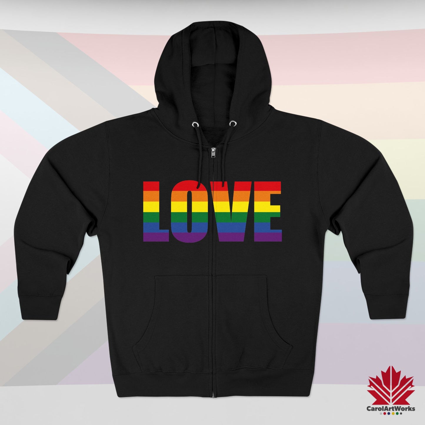 LOVE - Soft Zip Hoodie for Cool Days