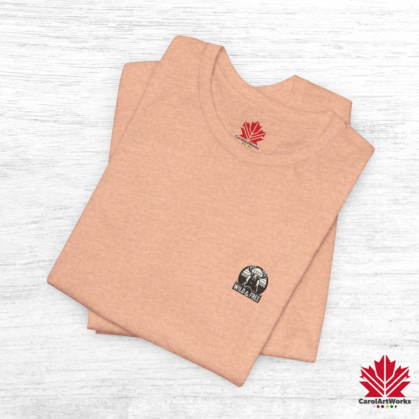“Wild & Free” Unisex Short Sleeve Tee – Nature Inspired Graphic T-Shirt