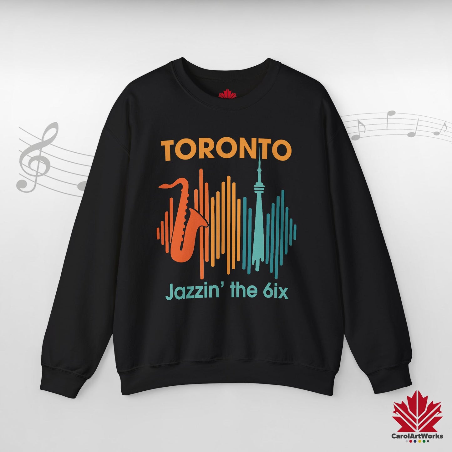 Toronto Jazzin' the 6ix – Pull ras du cou confortable pour les balades sonores nocturnes