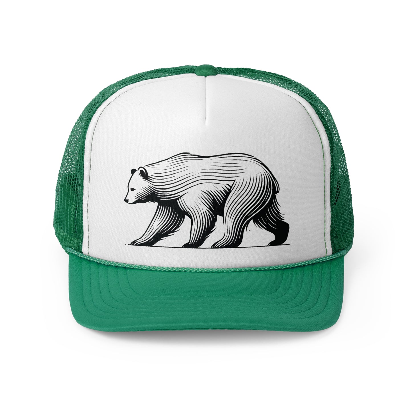 scandinavian minimalistic BEAR Design Trucker Cap β Outdoor Adventure Hat for Nature Lovers