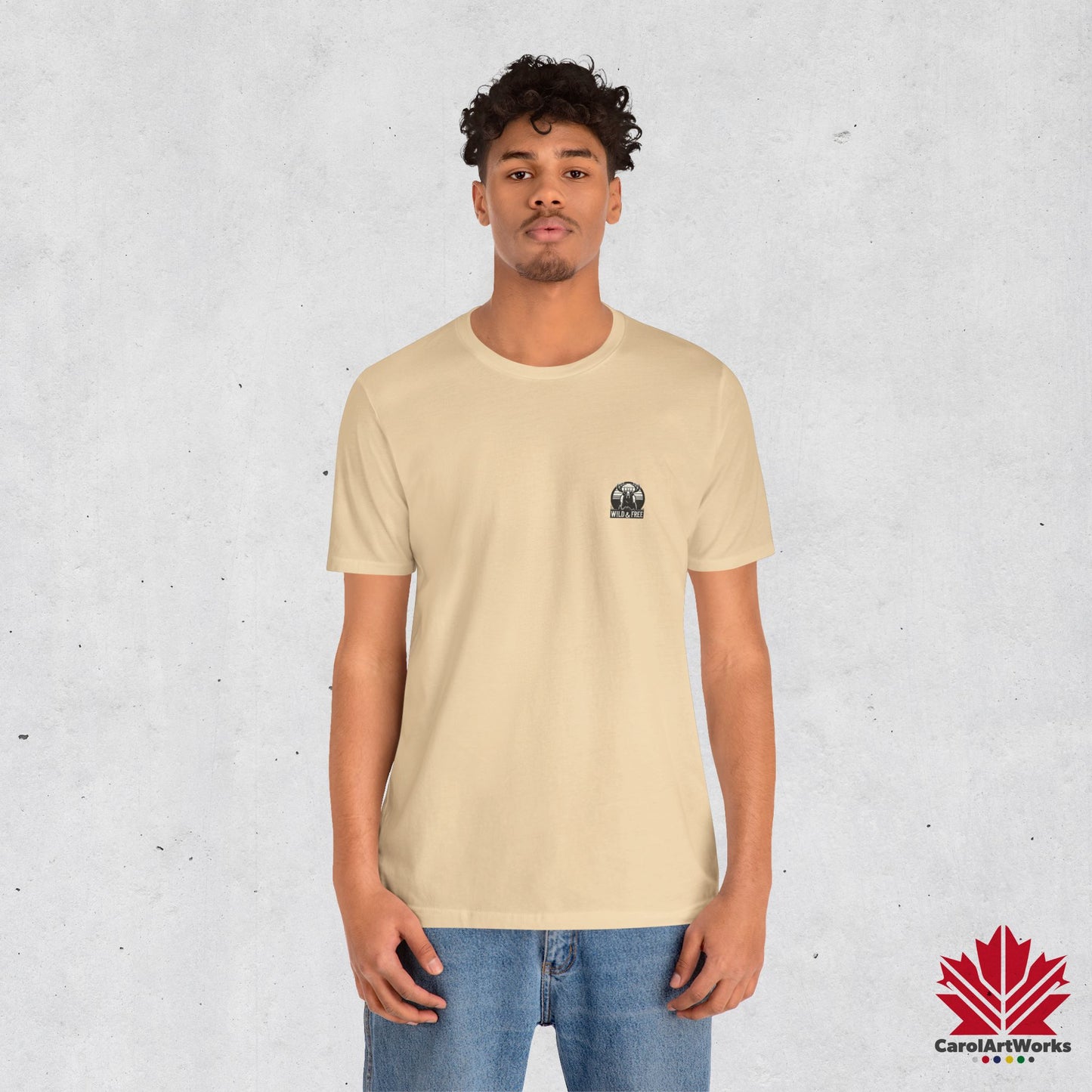 “Wild & Free” Unisex Short Sleeve Tee – Nature Inspired Graphic T-Shirt