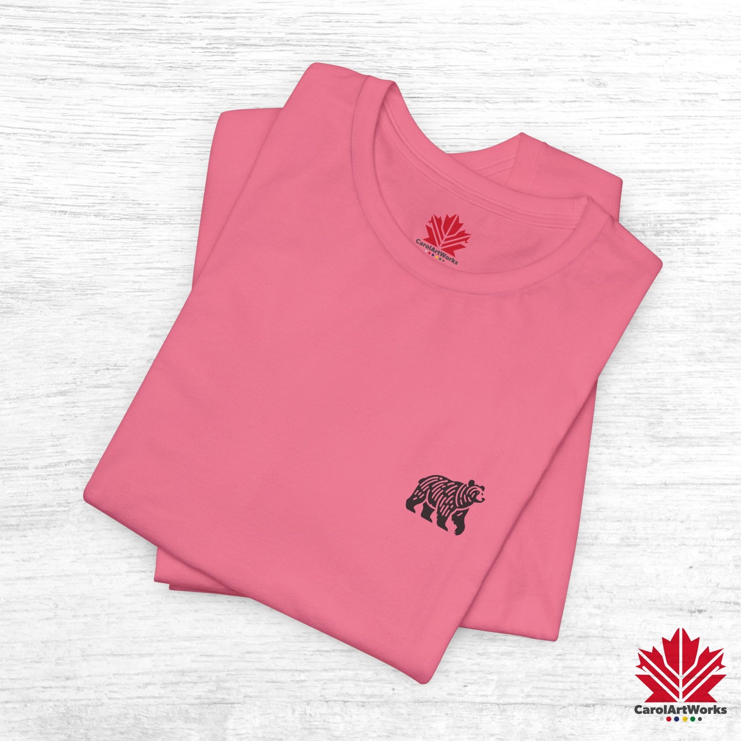 scandinavian minimalistic BEAR Design Unisex Short Sleeve Tee - Soft and Comfortable, Perfect for Everyday Wear and Nature Lovers