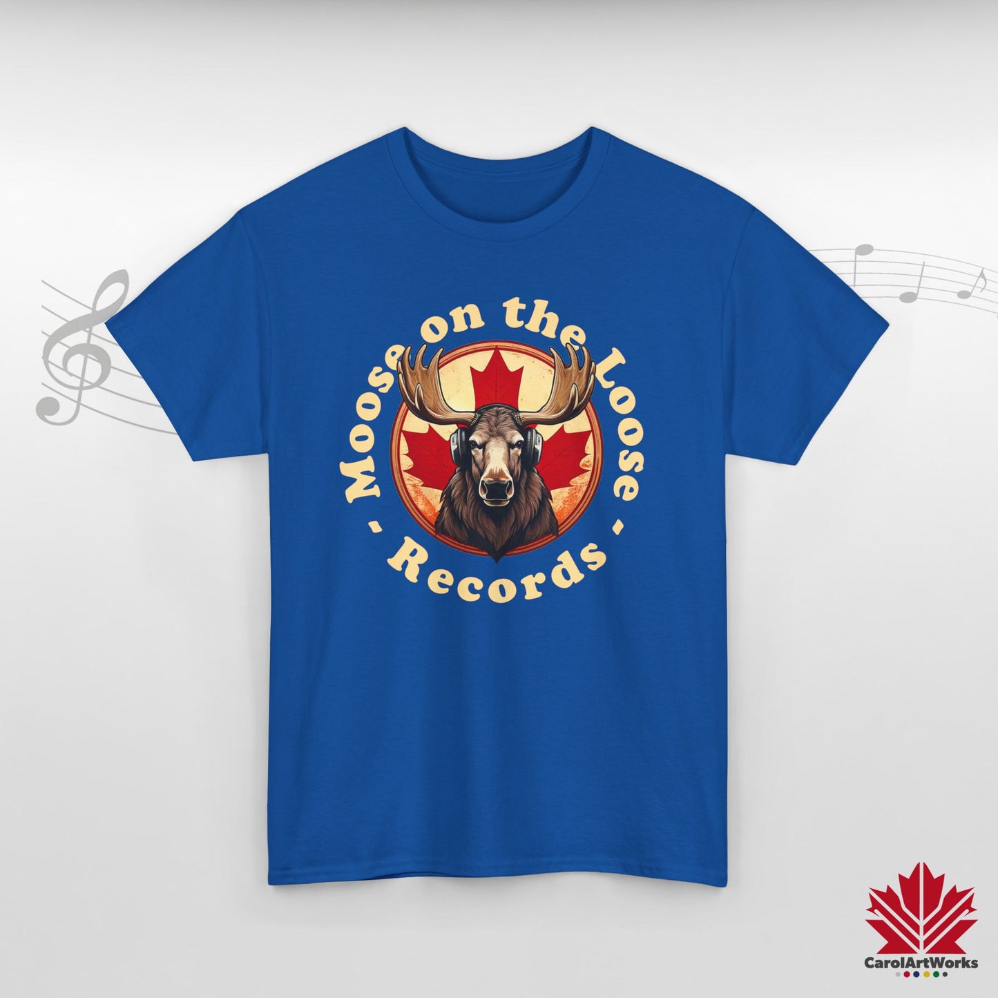 "Moose on the Loose Records" Classic Cotton Tee - Wear the Sound of Canada