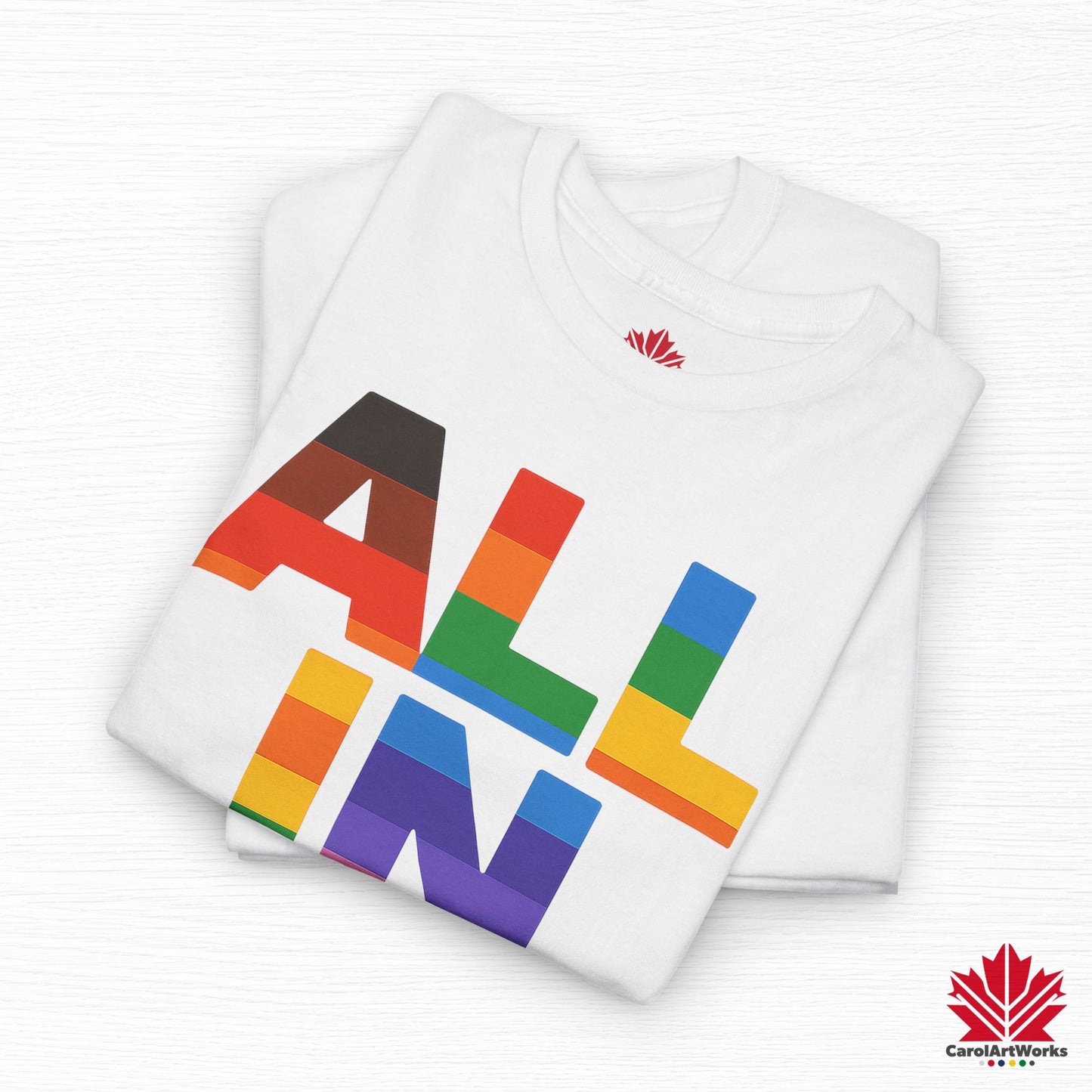 ALL IN Heart. Voice. Pride. - Unisex Pride Shirt - Colors of Us