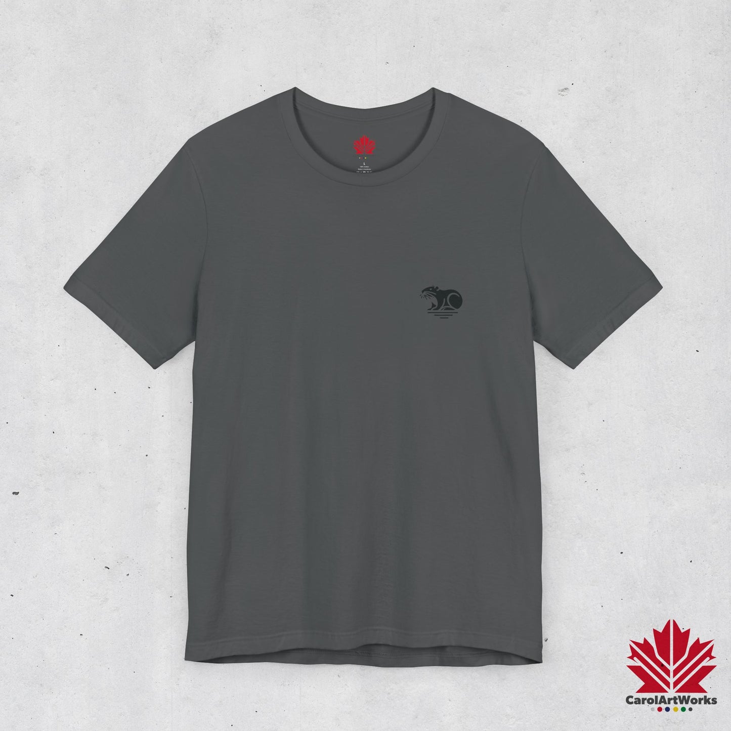 scandinavian minimalistic BEAVER Design Unisex Short Sleeve Tee - Soft and Comfortable, Perfect for Everyday Wear and Nature Lovers