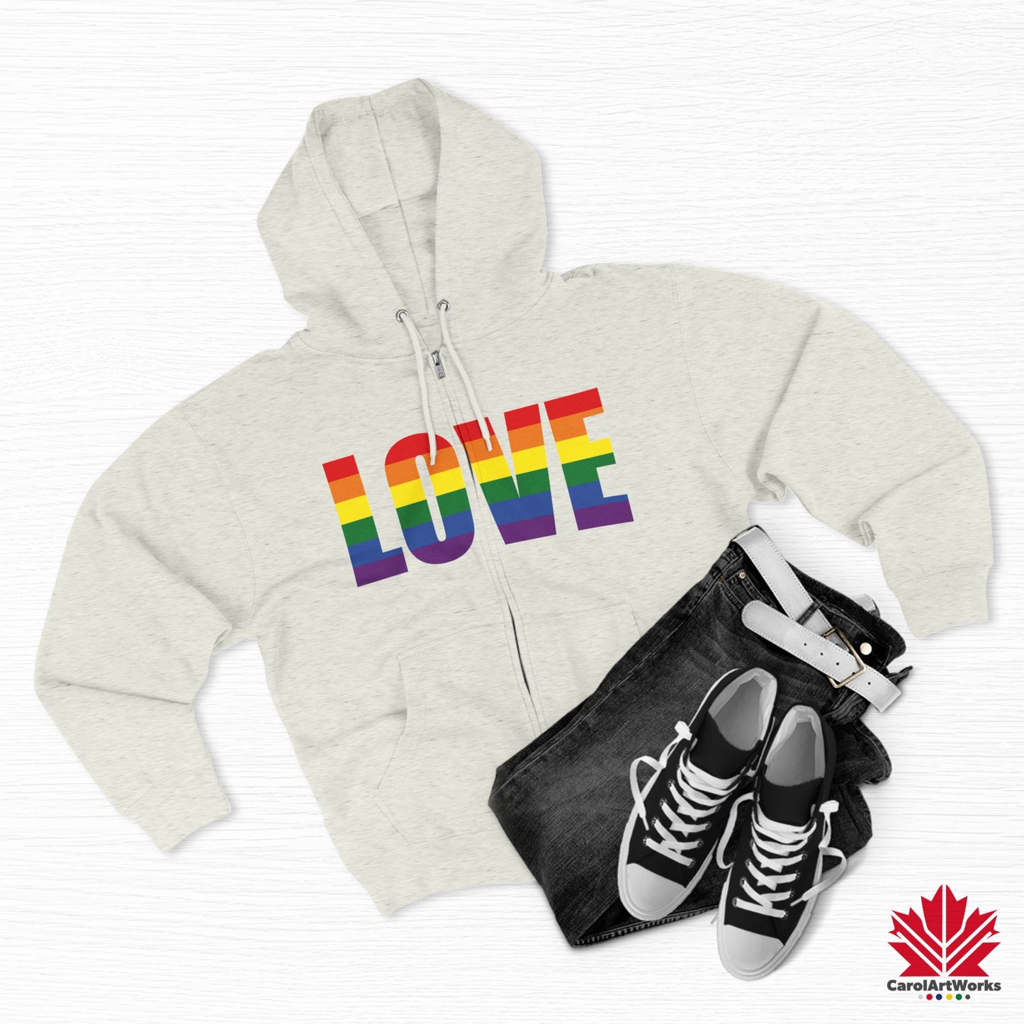 LOVE - Soft Zip Hoodie for Cool Days