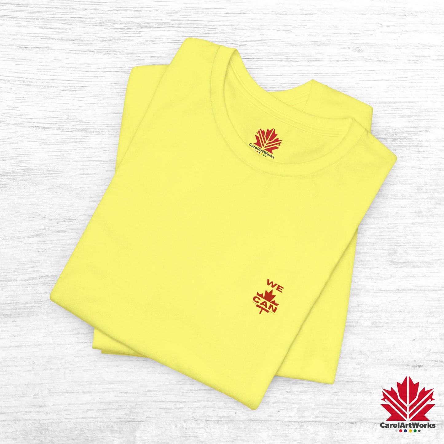 “WE CAN” with Maple Leaf Unisex Short Sleeve Tee – Casual Comfort for Every Occasion