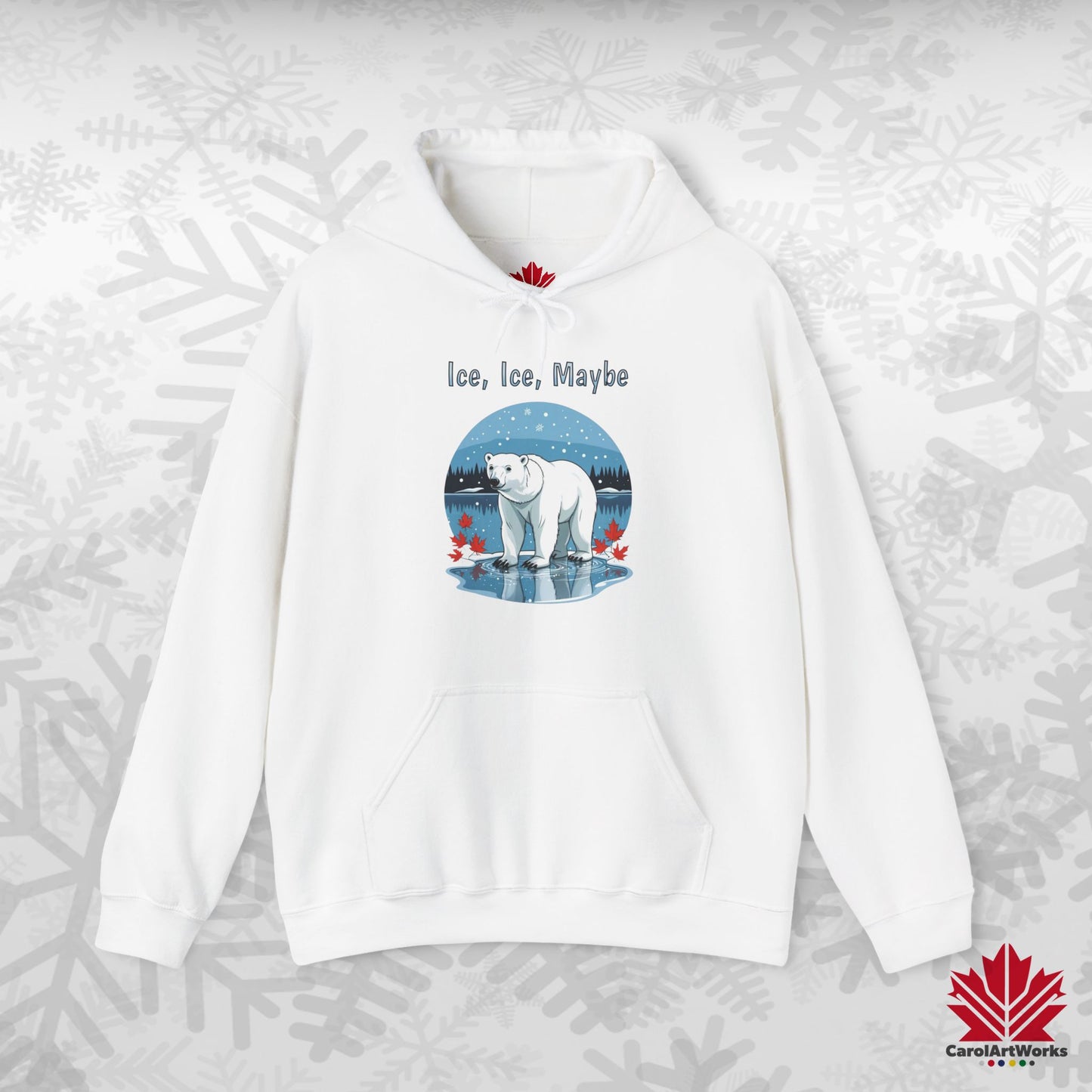 Ice Ice Maybe Hoodie | Polar Bear Christmas Hoodie | Canadian Fleece Hoodie – Premium Softstyle Cotton