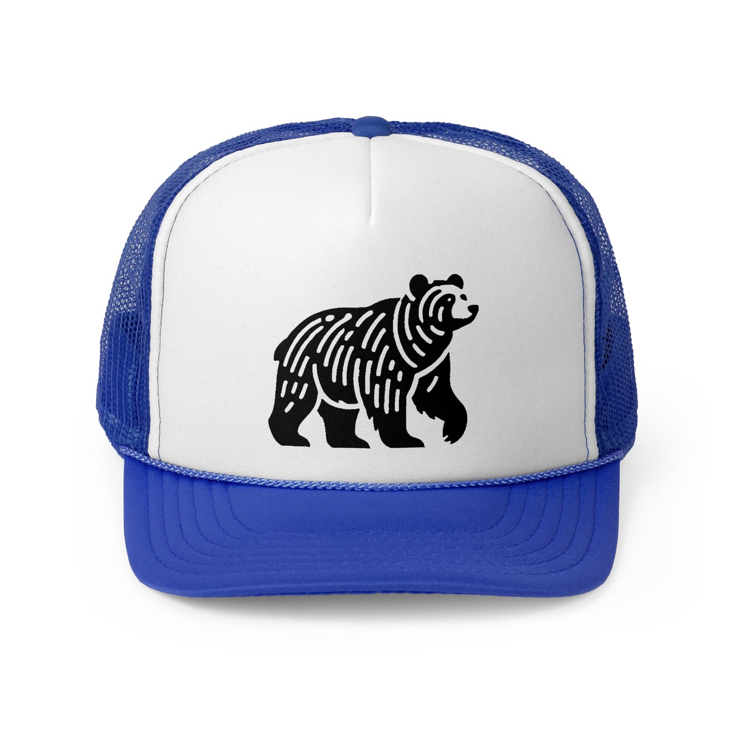 scandinavian minimalistic BEAR Design Trucker Cap – Outdoor Adventure Hat for Nature Lovers