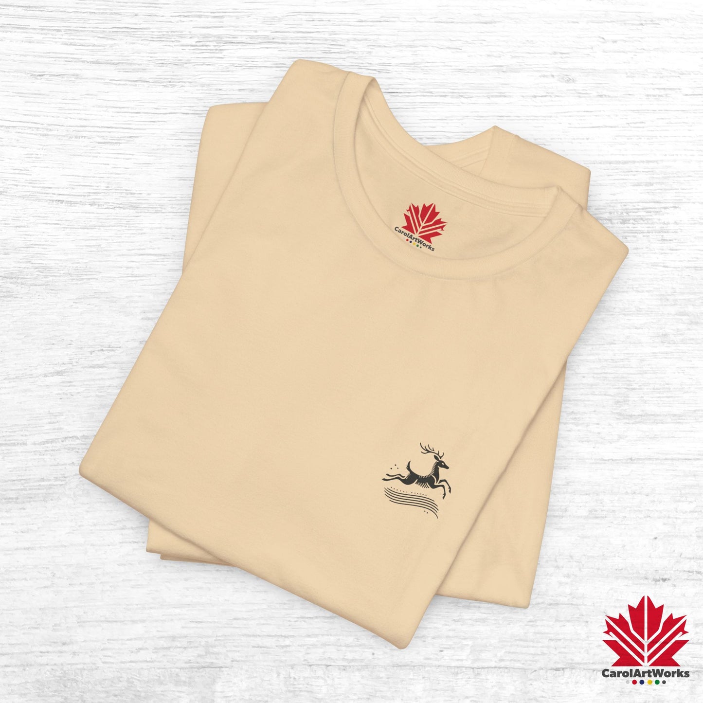 scandinavian minimalistic DEER Design Unisex Short Sleeve Tee - Soft and Comfortable, Perfect for Everyday Wear and Nature Lovers