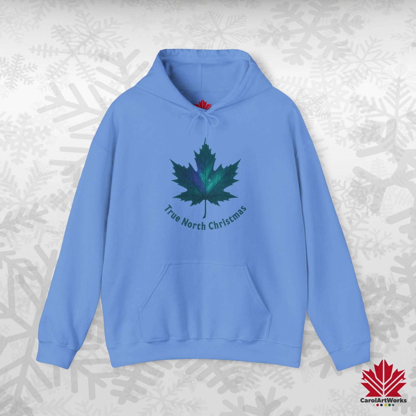 True North Christmas Hoodie | Maple Leaf Holiday Hoodie | Canadian Fleece Hoodie – Premium Softstyle Cotton