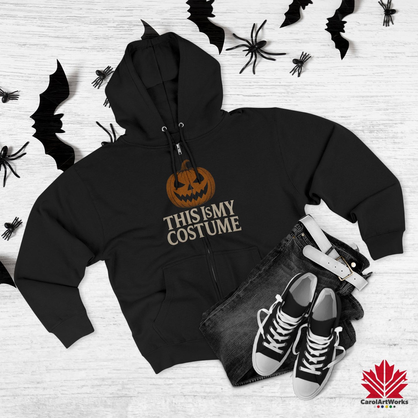 This Is My Costume – Zip Hoodie - Funny Lazy Halloween Outfit for Spooky Season