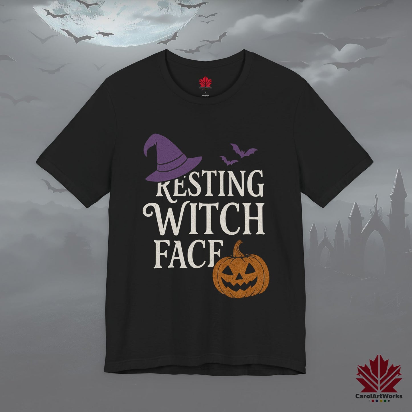 Resting Witch Face – Unisex Halloween T-Shirt with Humour & Witchy Vibes