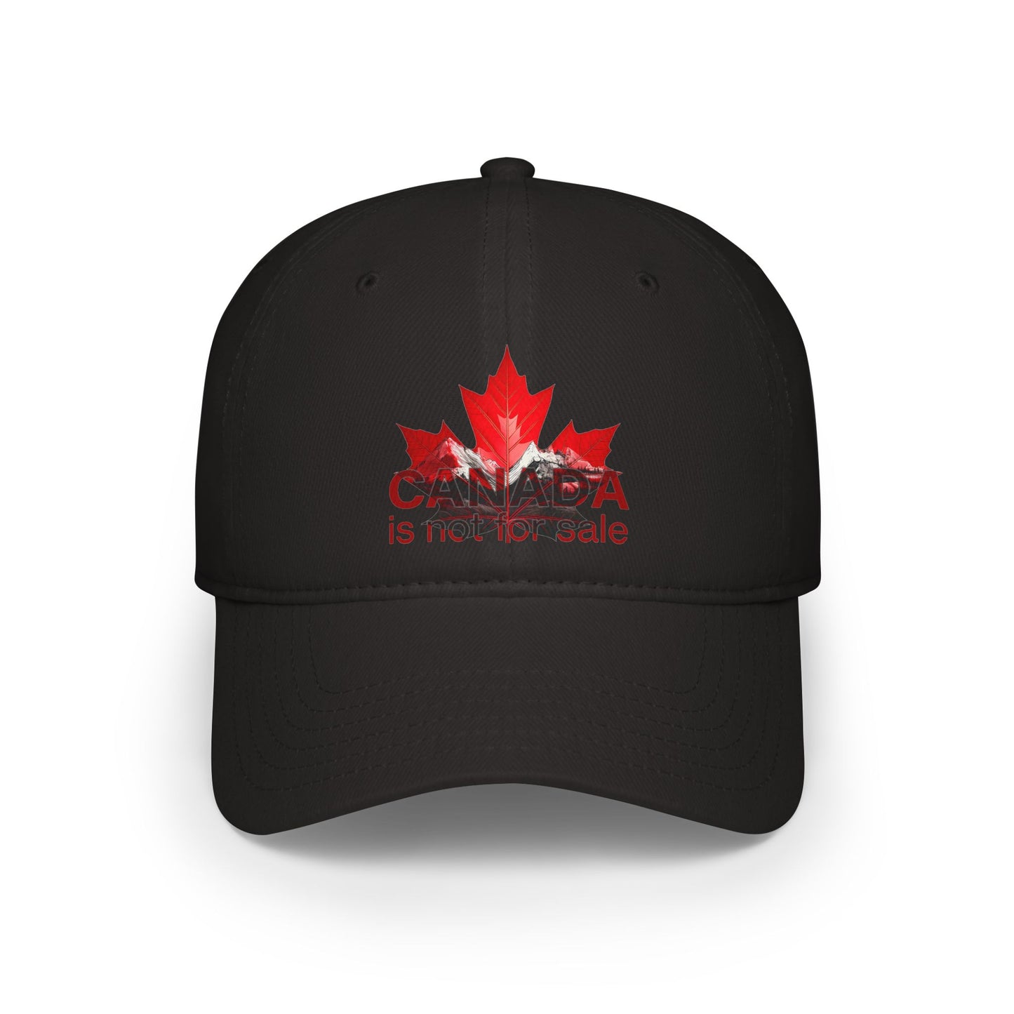 Casquette de baseball « Le Canada n'est pas à vendre » – Feuille d'érable rouge et montagnes, chapeau canadien