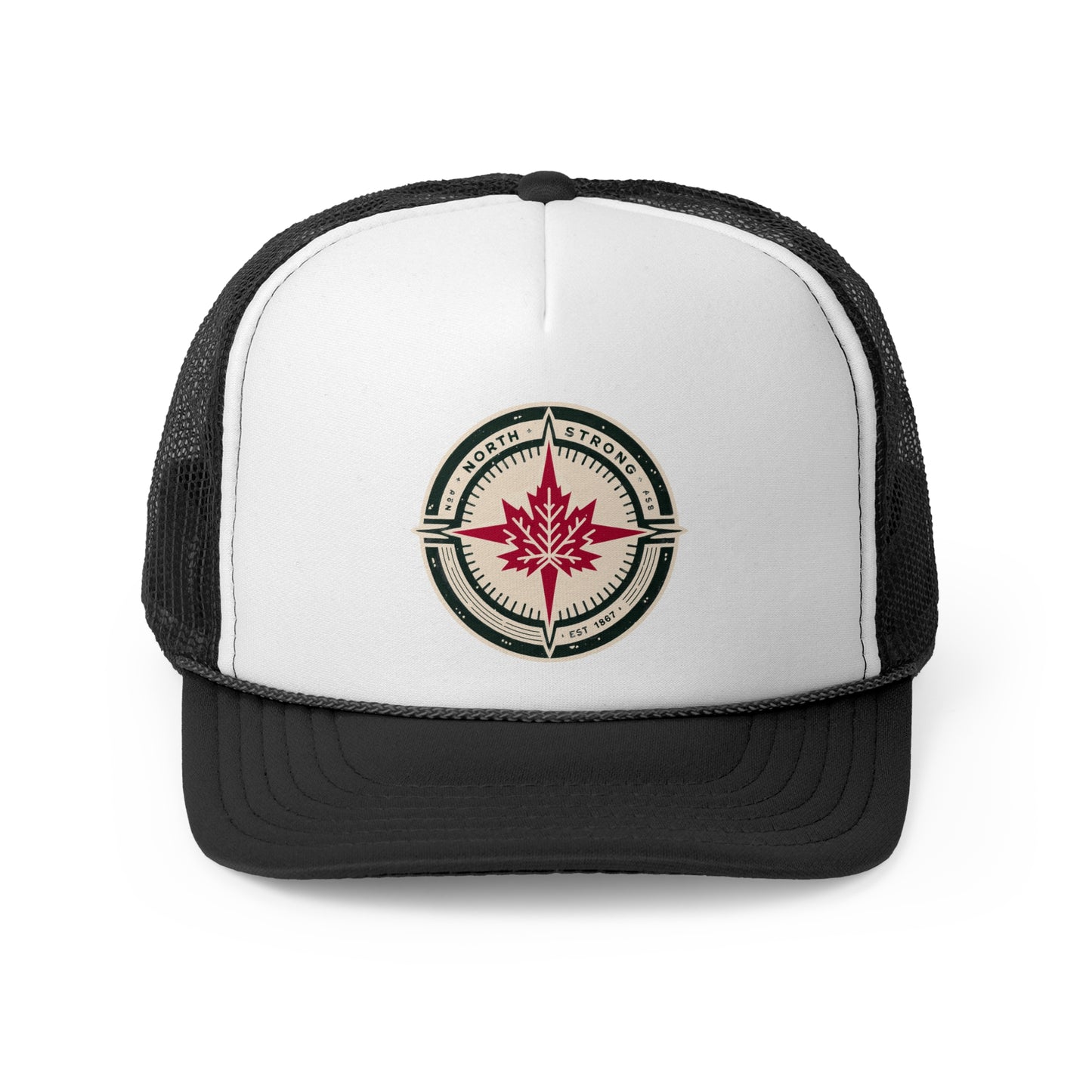 “North Strong” Trucker Cap – Adjustable Mesh Hat for Outdoor Adventures