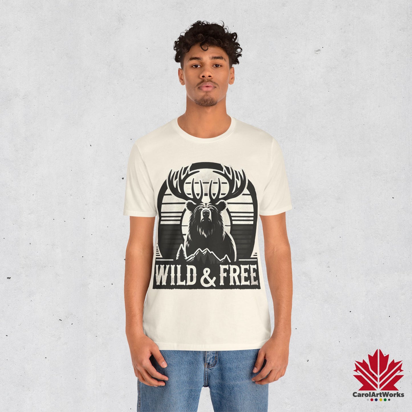 “Wild & Free” Unisex Short Sleeve Tee – Nature Inspired Graphic T-Shirt