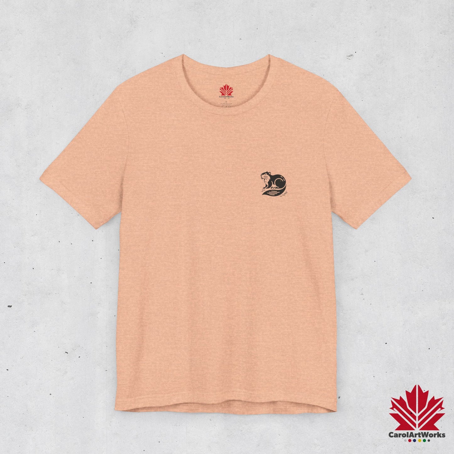 scandinavian minimalistic BEAVER Design Unisex Short Sleeve Tee - Soft and Comfortable, Perfect for Everyday Wear and Nature Lovers