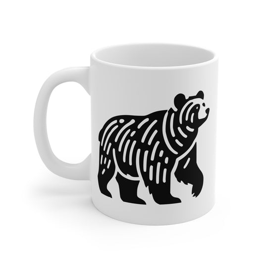 scandinavian minimalistic BEAR - Ceramic Mugs (11oz\15oz\20oz)
