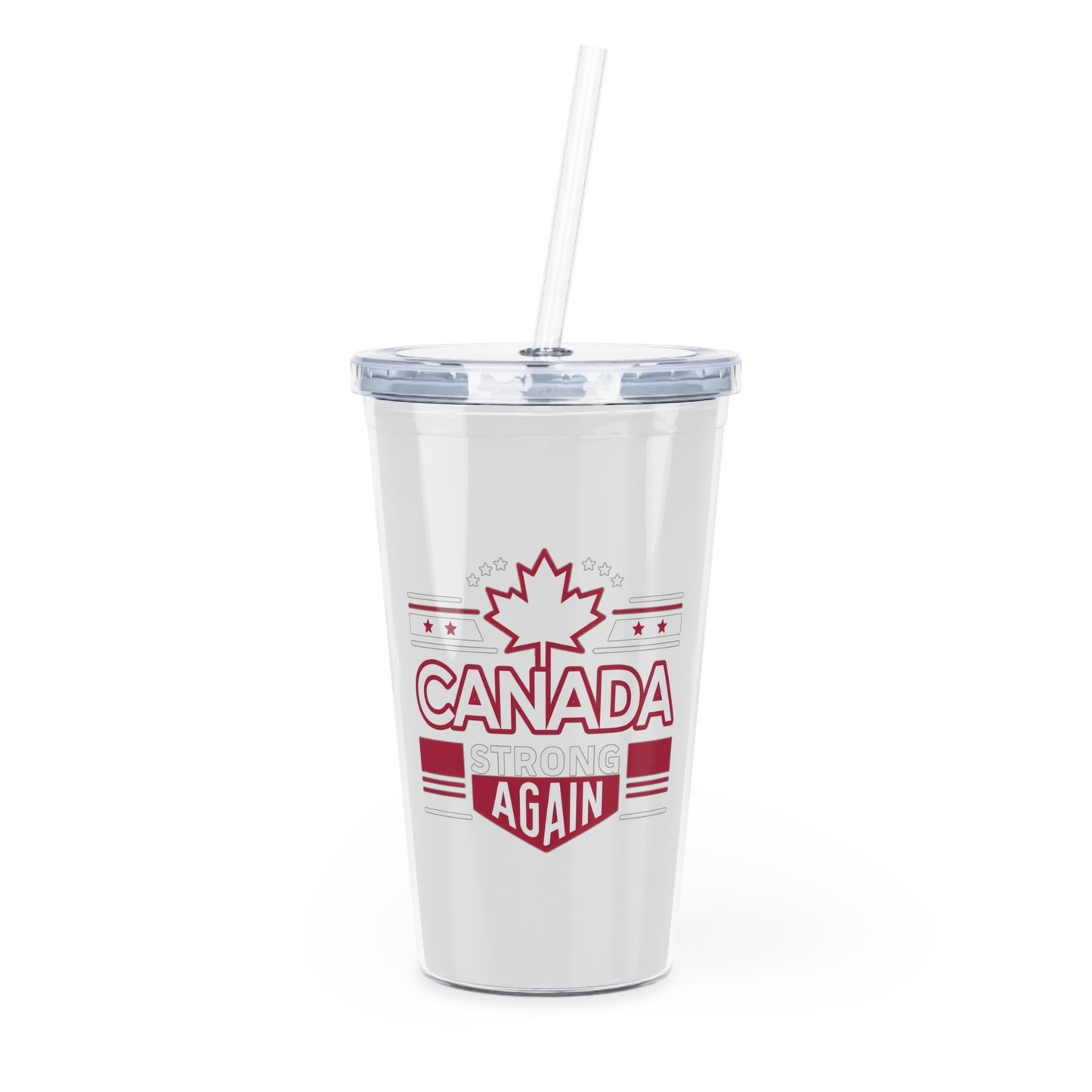 Gobelet avec paille « Canada Strong Again » – Parfait pour les fêtes et au quotidien