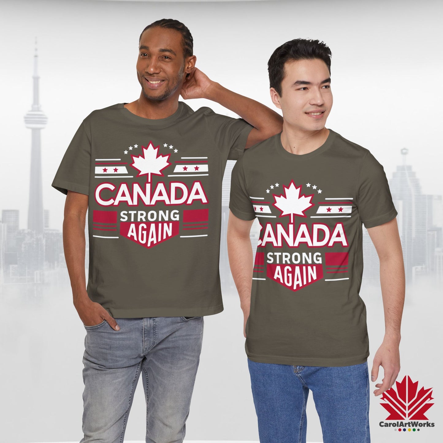 “Canada Strong Again” Unisex Short Sleeve Tee – Comfortable Casual Wear
