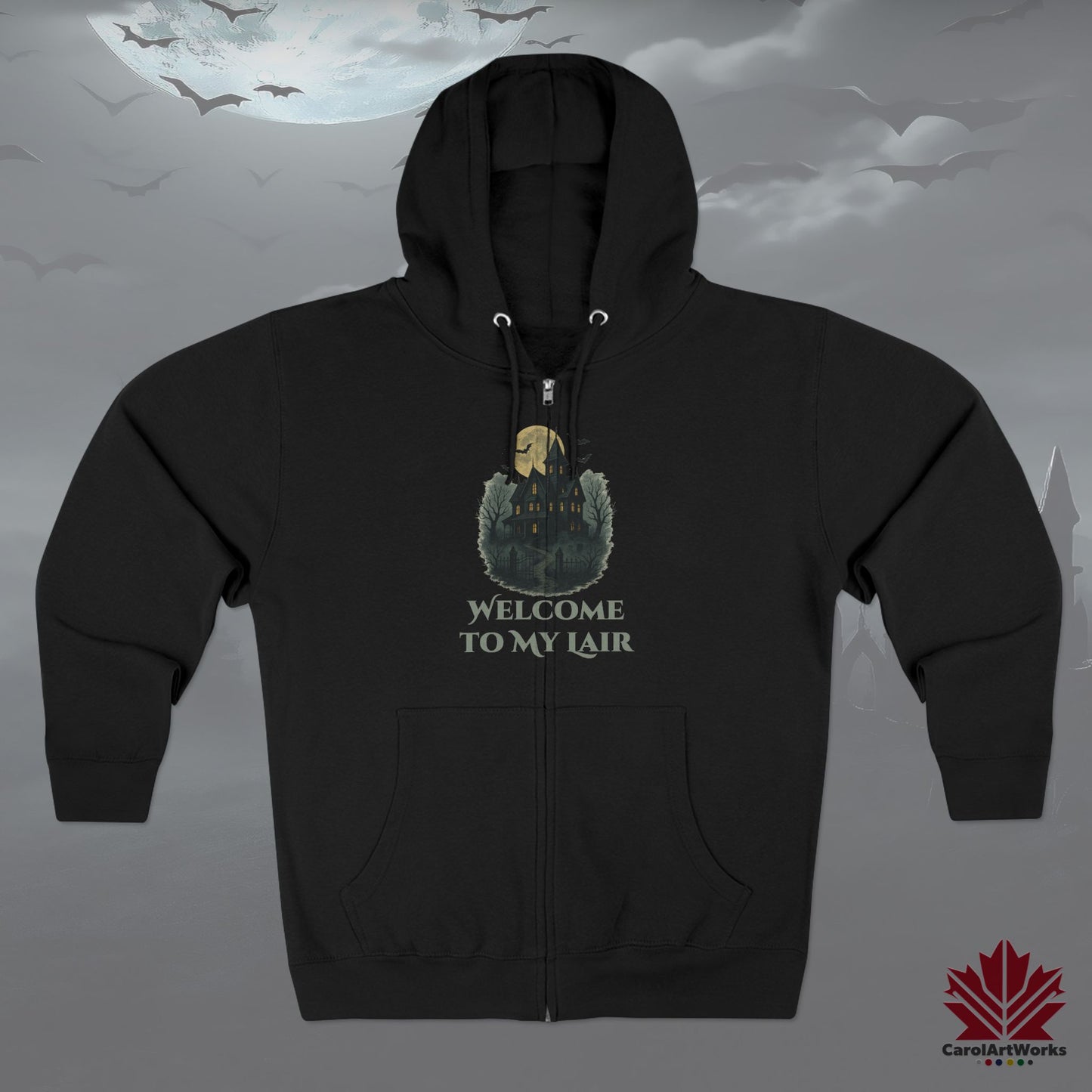 Welcome To My Lair – Zip Hoodie | Funny Gothic Halloween Outfit