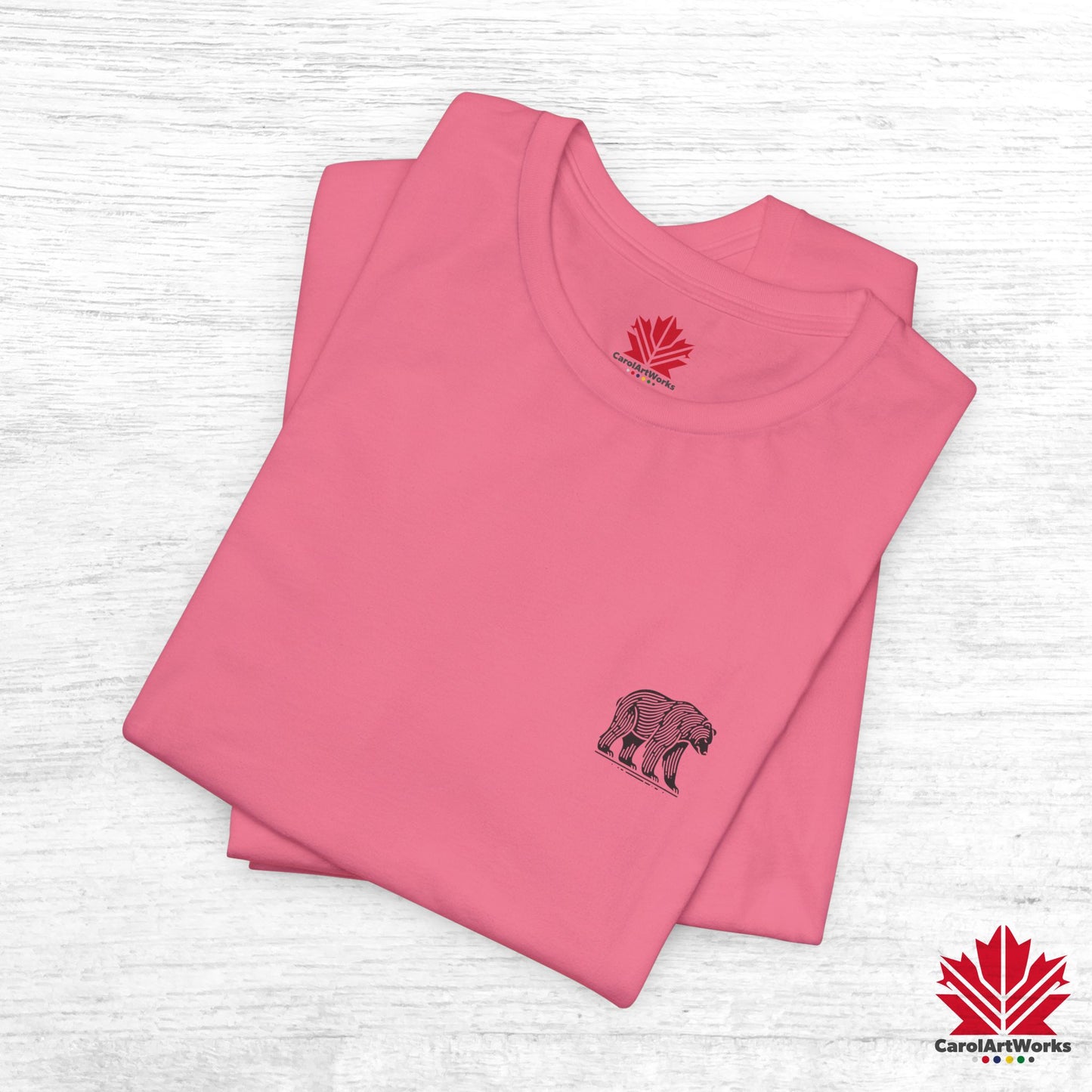 scandinavian minimalistic BEAR Design Unisex Short Sleeve Tee - Soft and Comfortable, Perfect for Everyday Wear and Nature Lovers