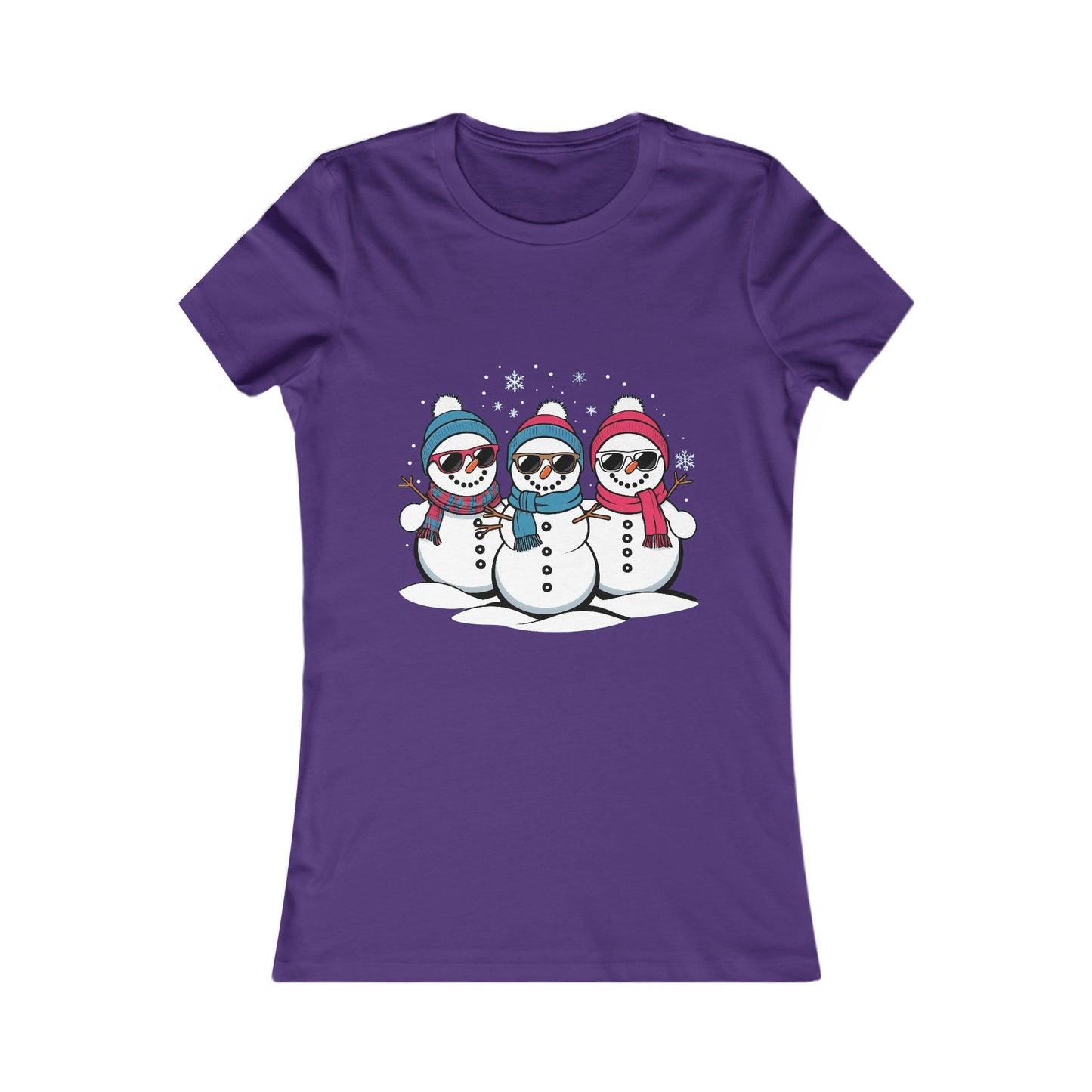Cool Snow Squad Women’s Tee | Funny Snowman Christmas Shirt | Canadian-Made Soft Holiday Top