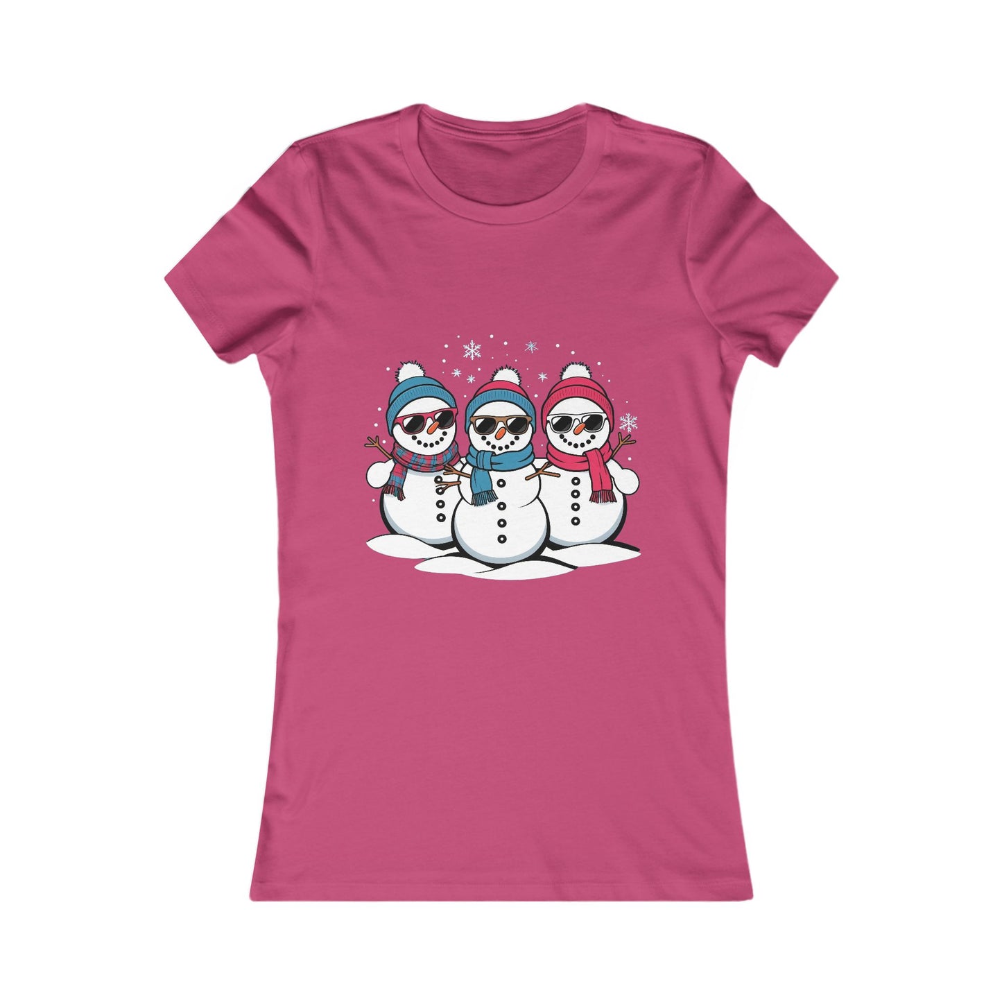 Cool Snow Squad Women’s Tee | Funny Snowman Christmas Shirt | Canadian-Made Soft Holiday Top