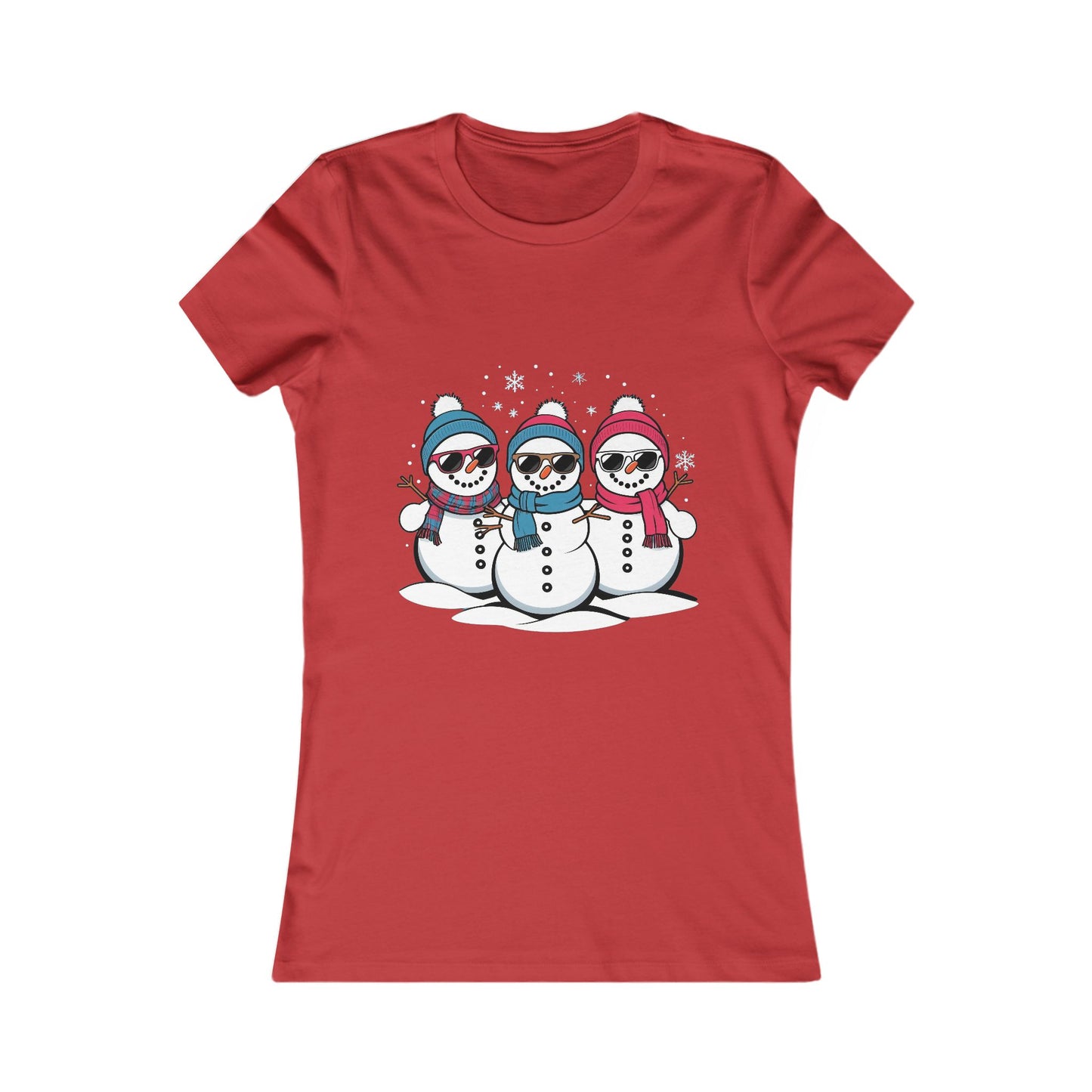 Cool Snow Squad Women’s Tee | Funny Snowman Christmas Shirt | Canadian-Made Soft Holiday Top