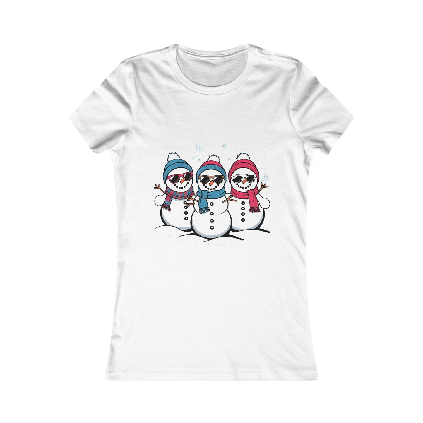 Cool Snow Squad Women’s Tee | Funny Snowman Christmas Shirt | Canadian-Made Soft Holiday Top