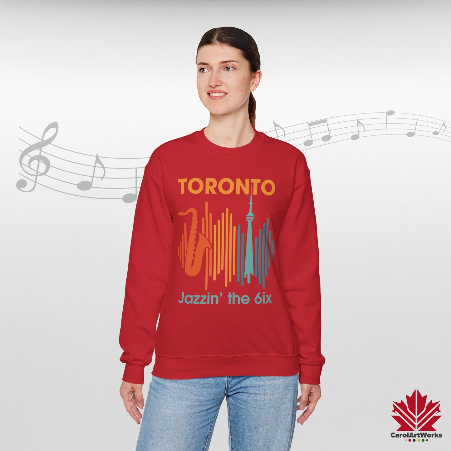 Toronto Jazzin' the 6ix – Pull ras du cou confortable pour les balades sonores nocturnes