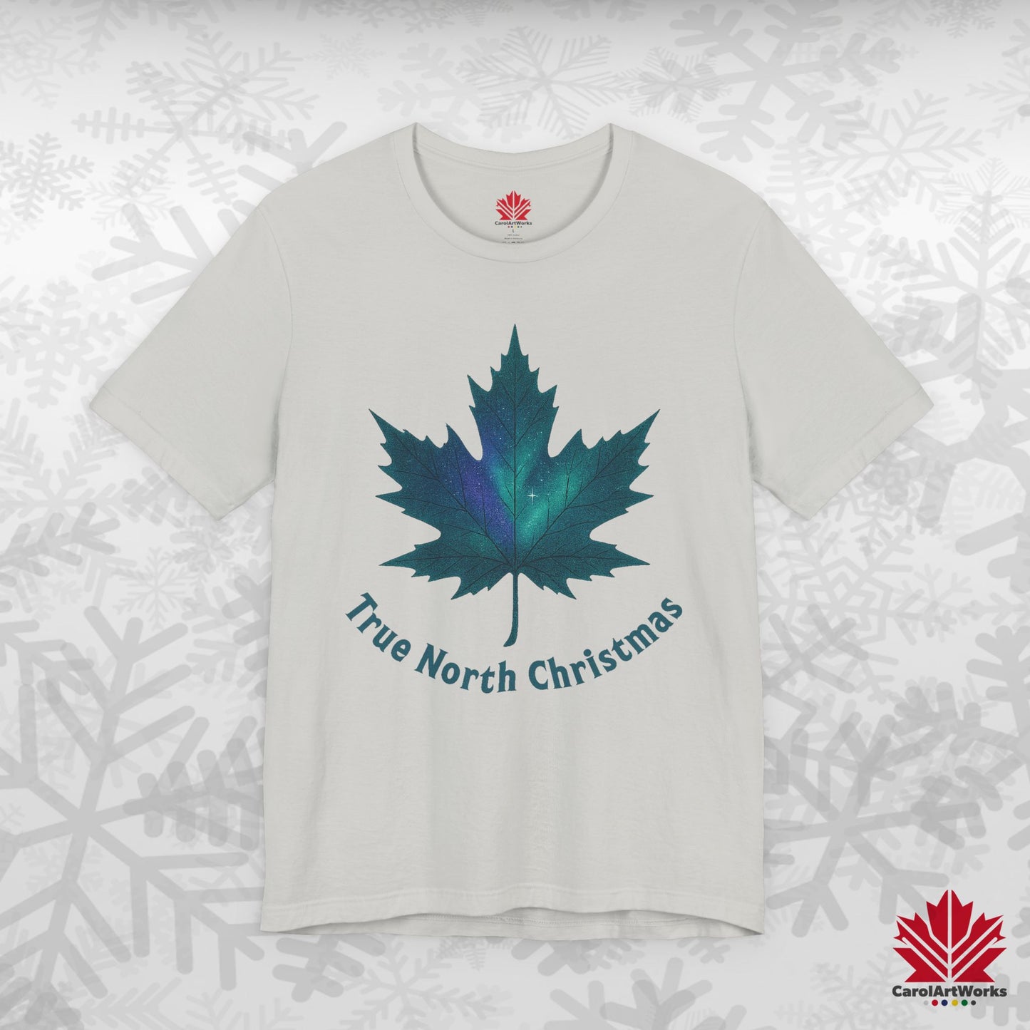 True North Christmas | Maple Leaf Holiday Tee | Proudly Canadian Christmas Shirt – Premium Cotton Gift