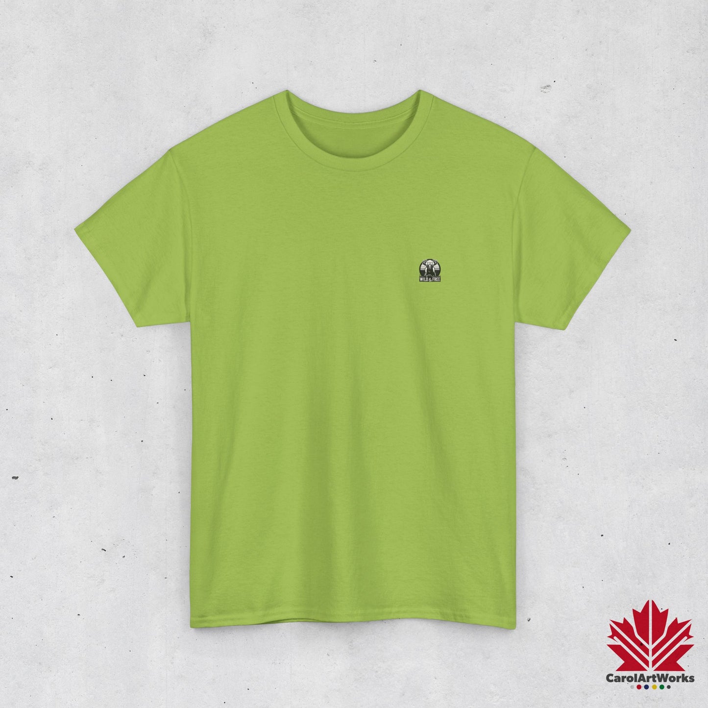 “Wild & Free” Unisex Cotton Tee – Nature Inspired Graphic T-Shirt