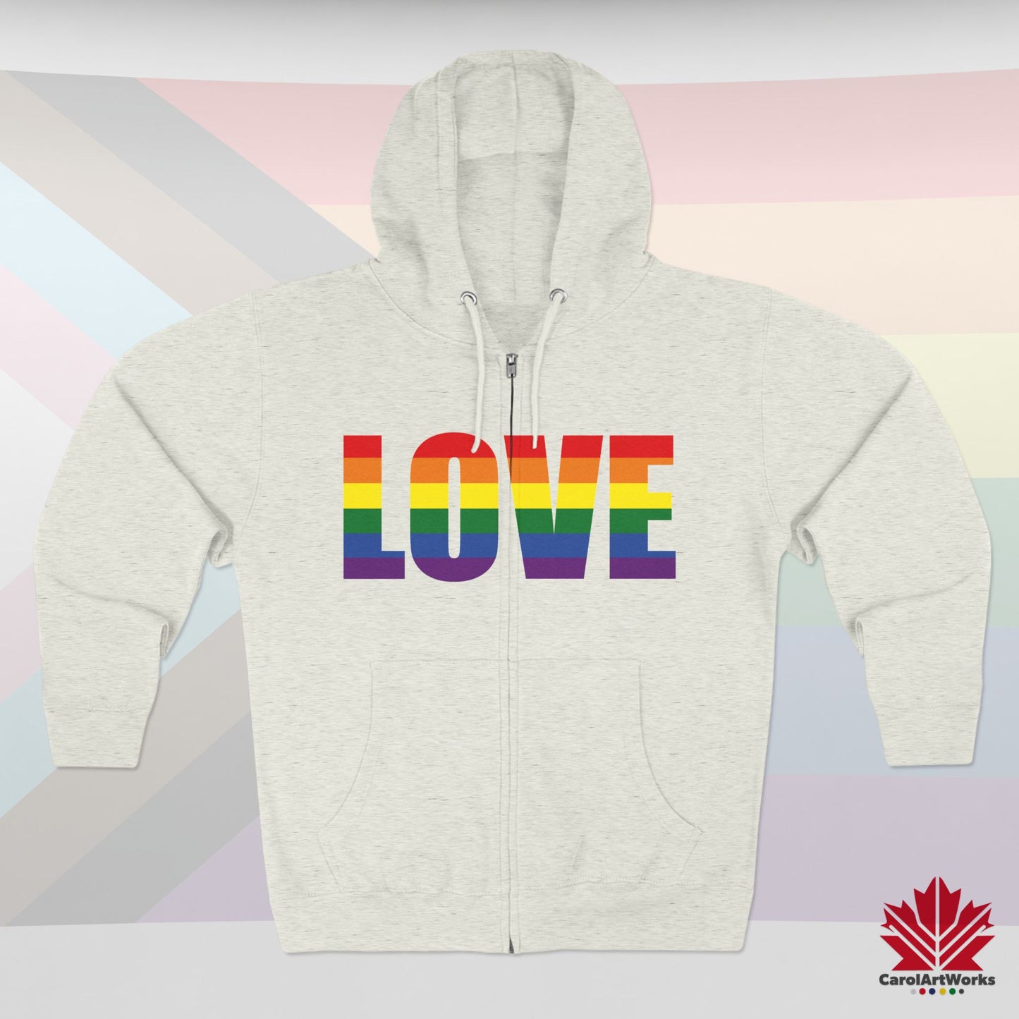 LOVE - Soft Zip Hoodie for Cool Days