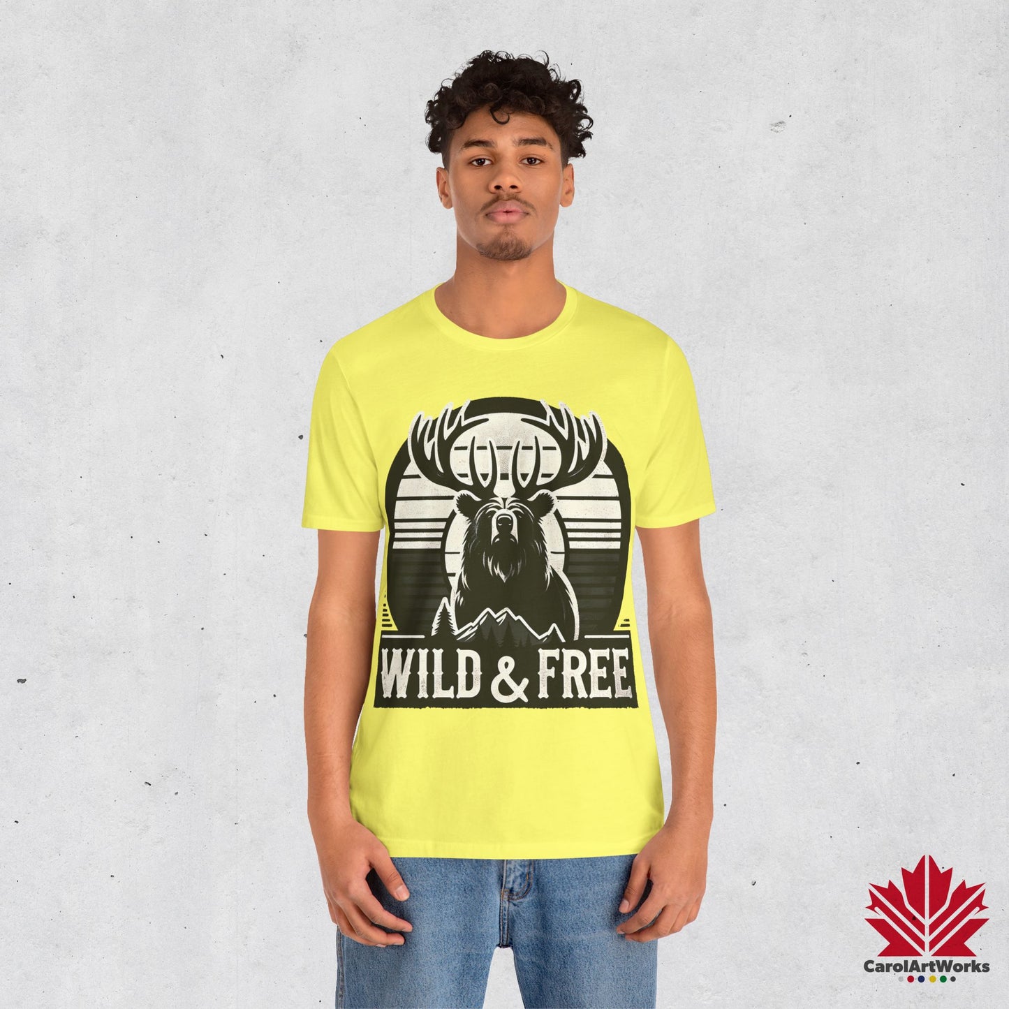 “Wild & Free” Unisex Short Sleeve Tee – Nature Inspired Graphic T-Shirt