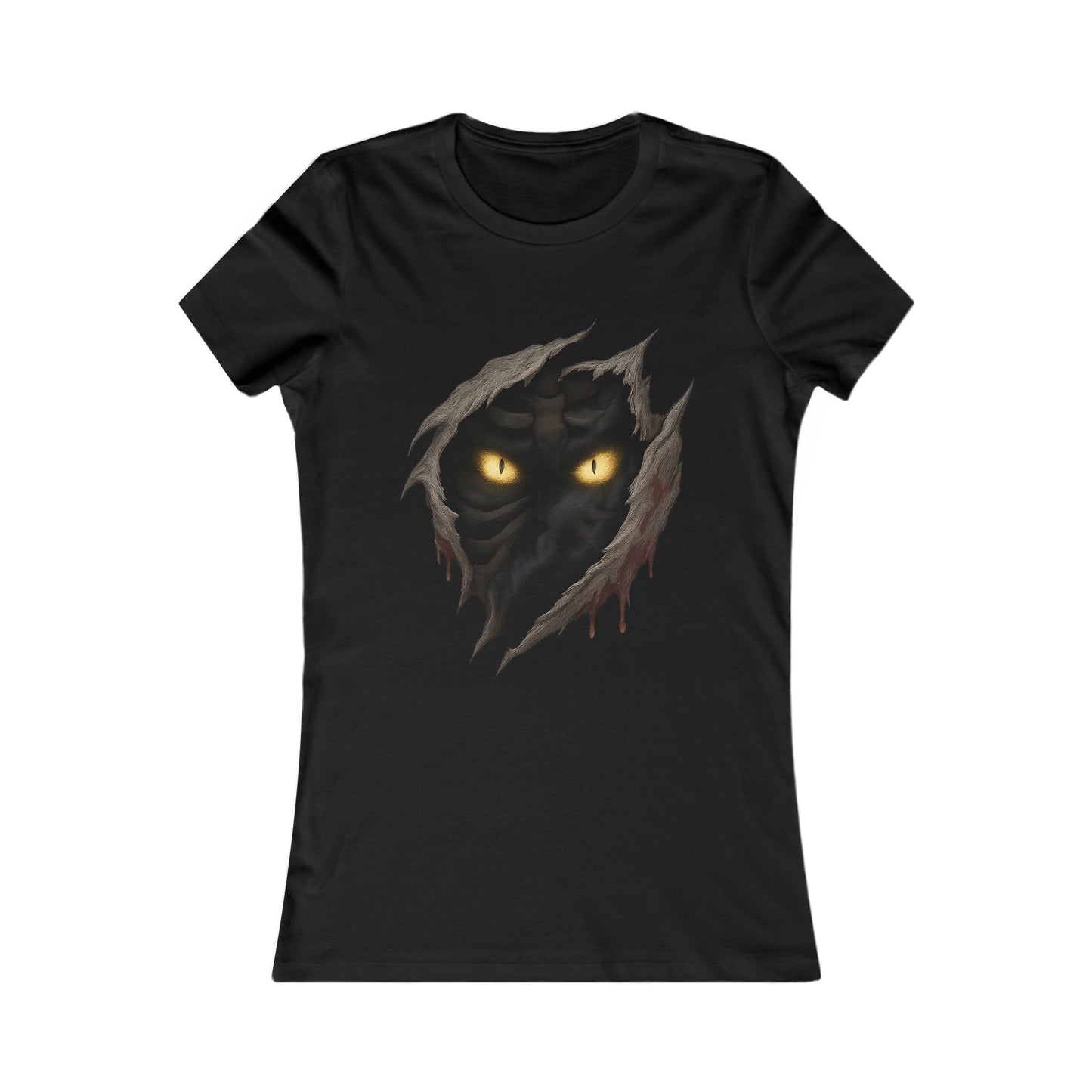 Haunted Eyes – Women’s Chilling Halloween Shirt | Creepy & Mysterious Look