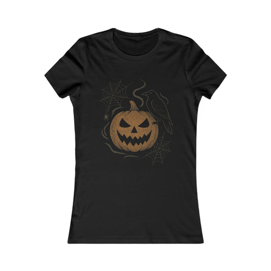 Ghostly Pumpkin – Adorable Halloween Women’s Tee | Ghostly Jack-O’-Lantern Shirt