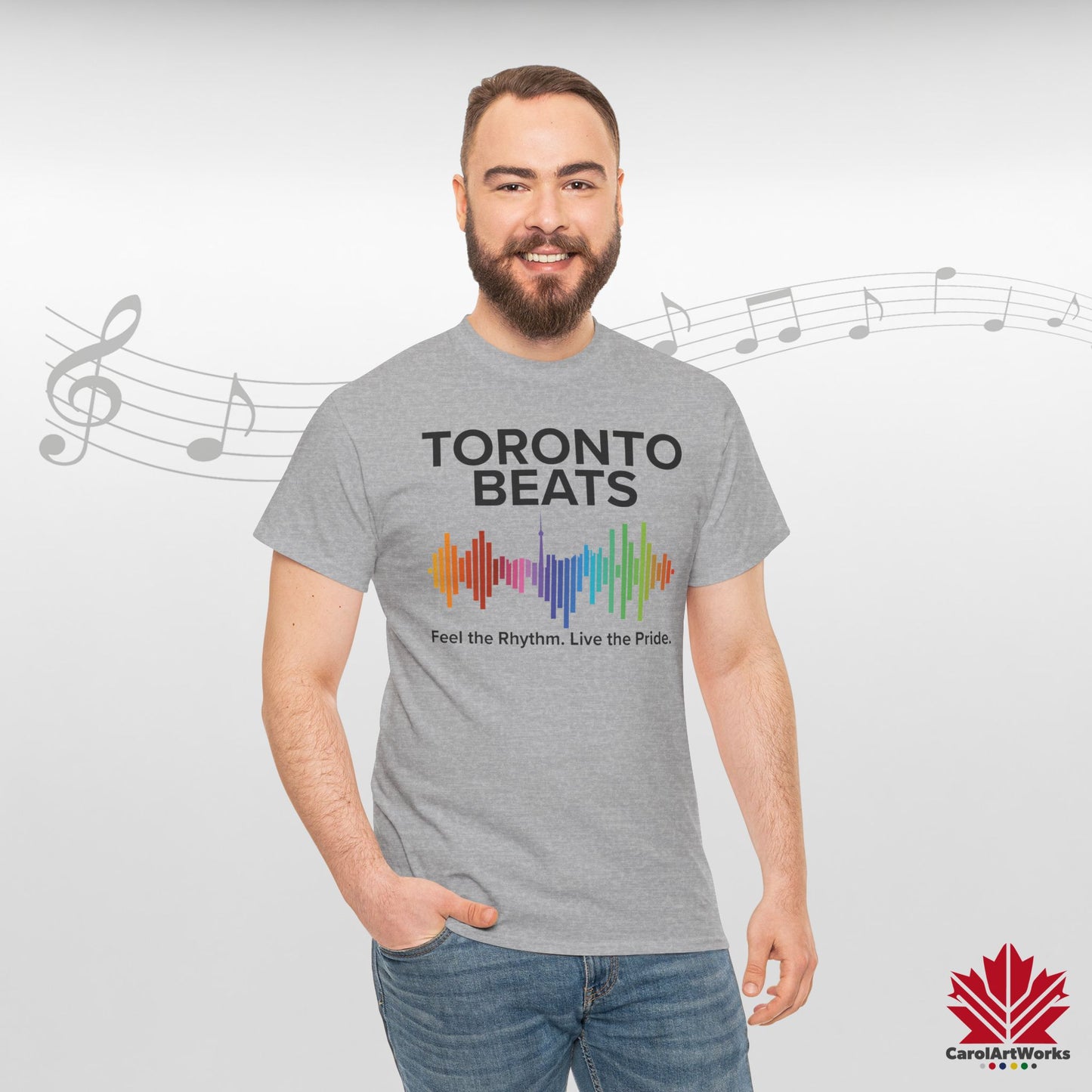 Toronto Beats Classic Cotton Tee – Where Pride Meets Pulse.
