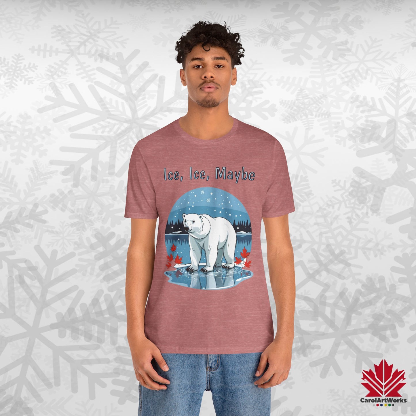 Ice Ice Maybe | Polar Bear Christmas Shirt | Funny Canadian Holiday Tee – Premium Cotton Gift