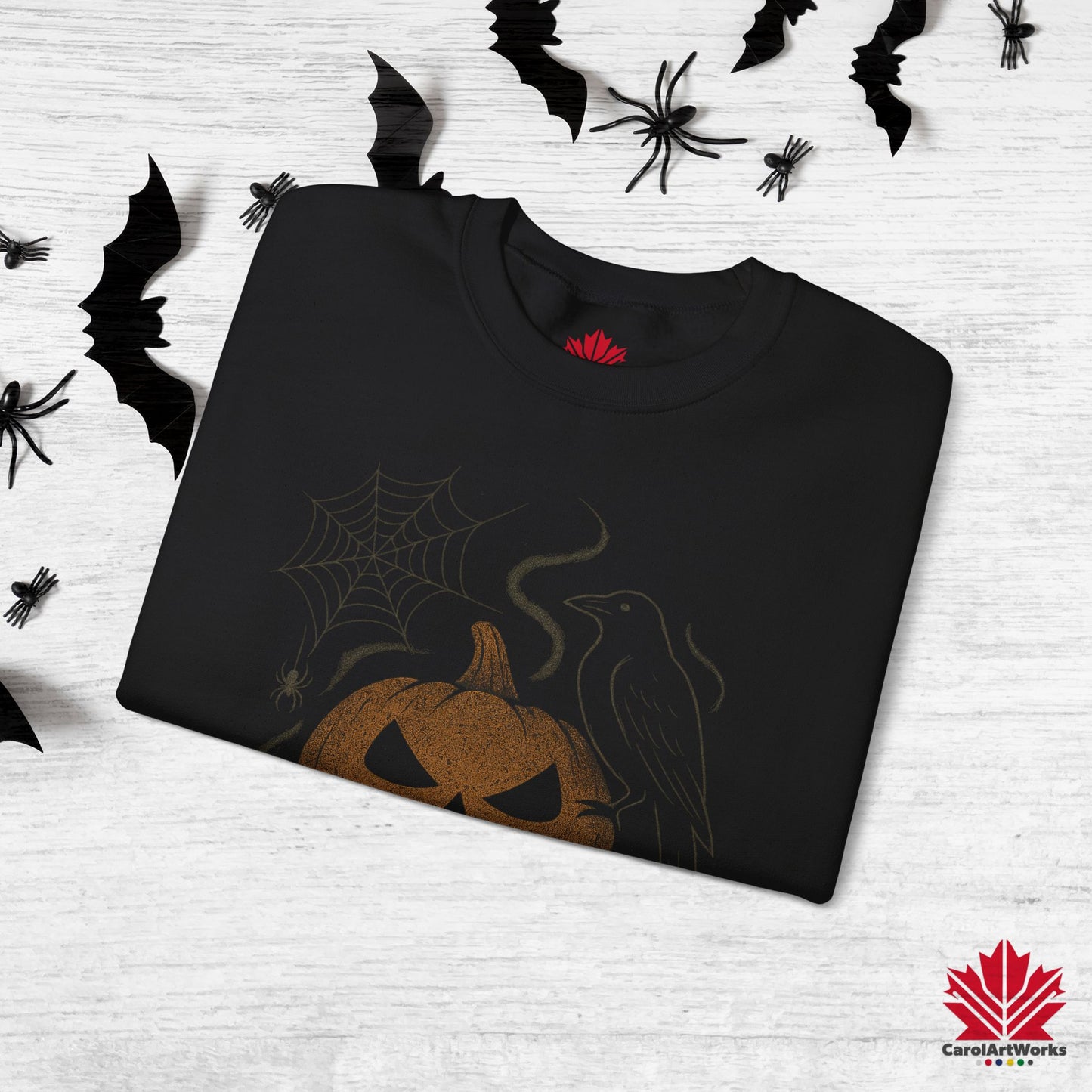 Ghostly Pumpkin – Halloween Sweatshirt | Cute Ghost & Pumpkin Artwork