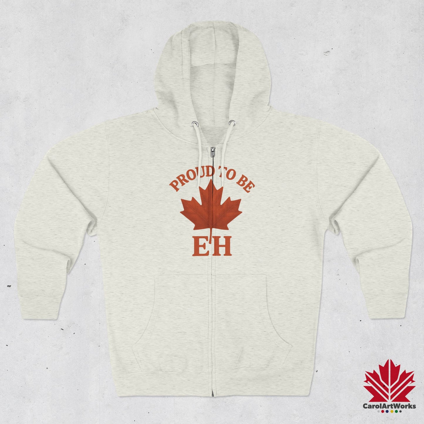 Fier d'être EH – Sweat à capuche zippé avec humour nordique