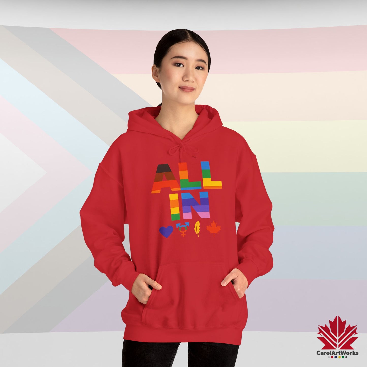 TOUT EN Cœur. Voix. Fierté. - Sweat à capuche Fierté chaud et confortable
