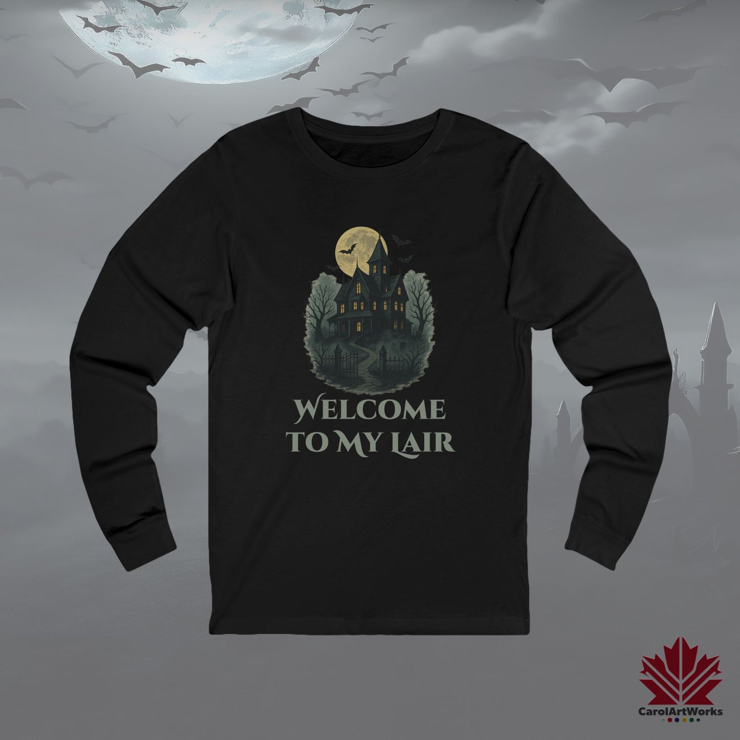 Welcome To My Lair – Long Sleeve Halloween Shirt | Creepy Gothic Vibes Tee