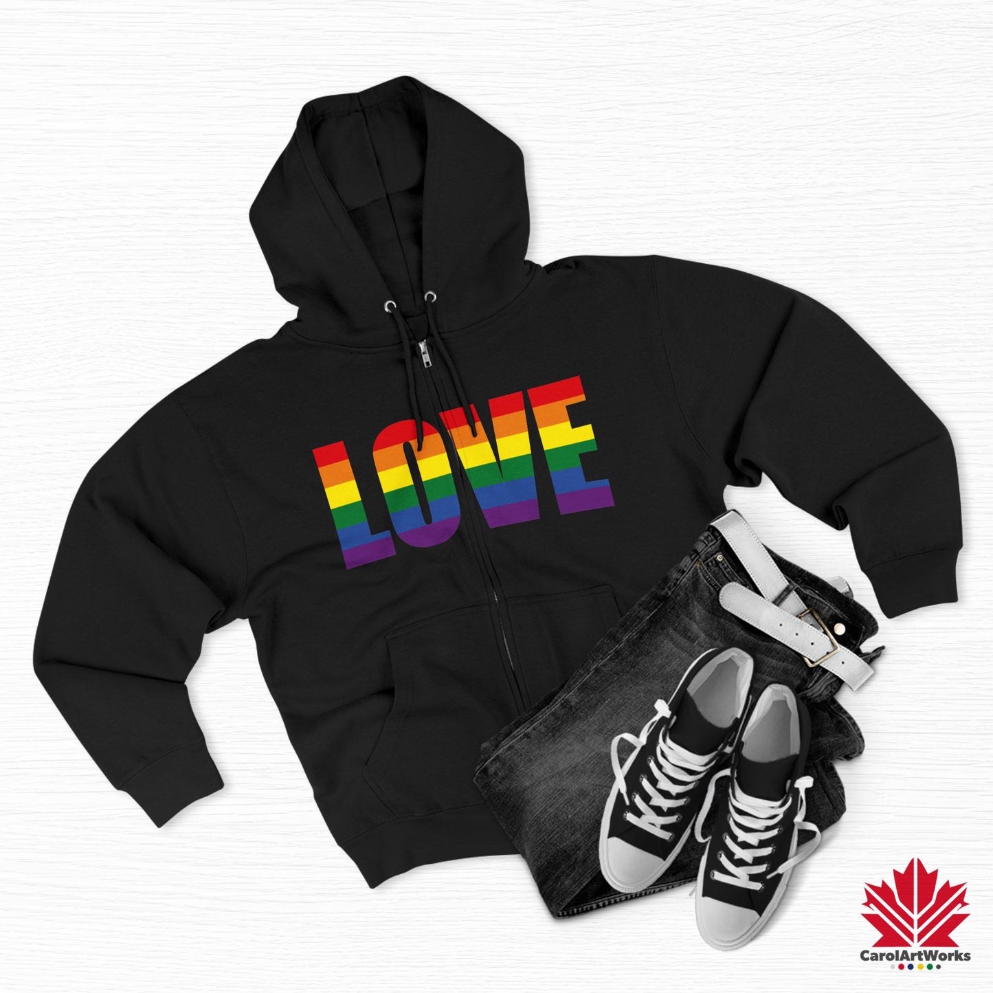 LOVE - Soft Zip Hoodie for Cool Days