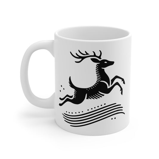 scandinavian minimalistic DEER - Ceramic Mugs (11oz\15oz\20oz)