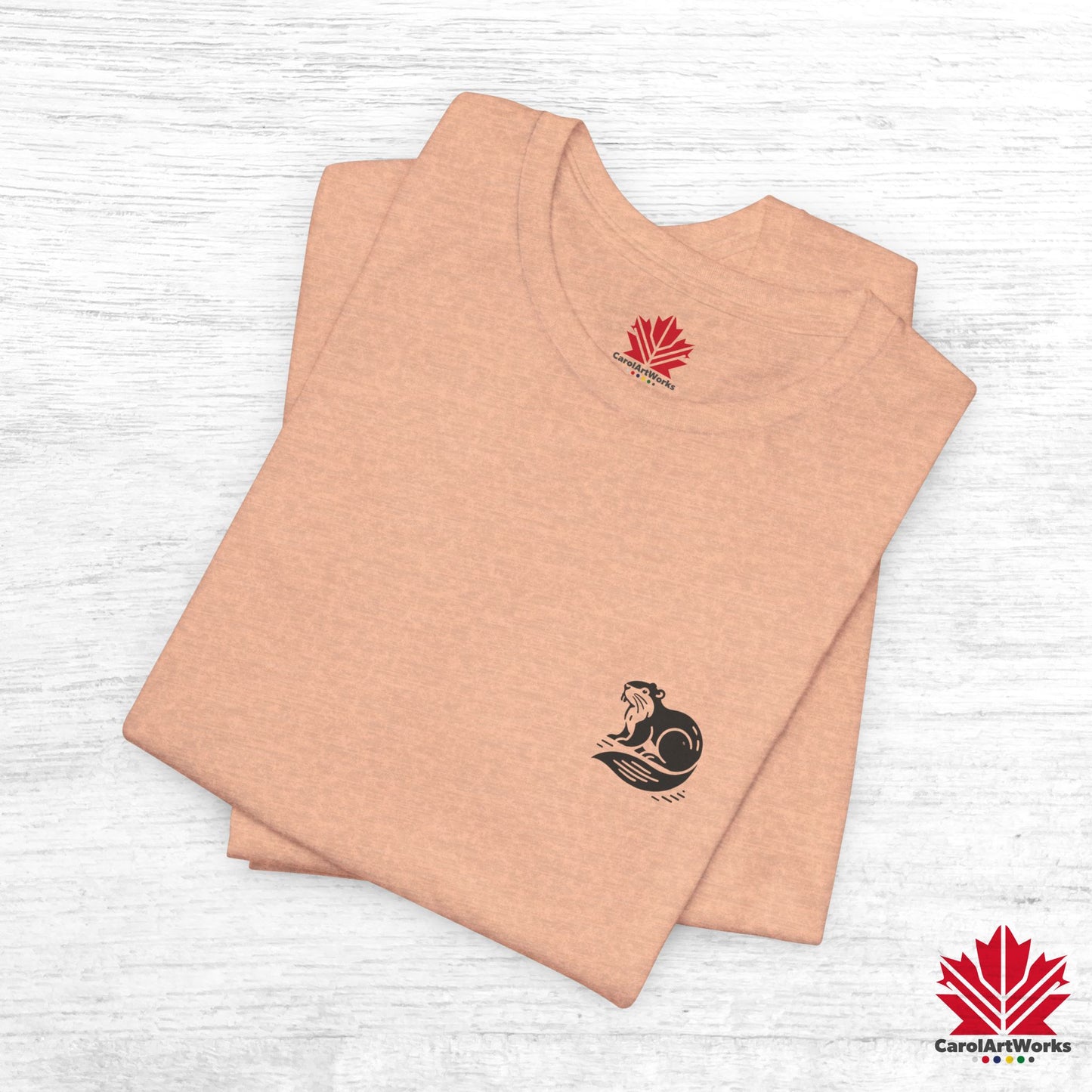 scandinavian minimalistic BEAVER Design Unisex Short Sleeve Tee - Soft and Comfortable, Perfect for Everyday Wear and Nature Lovers