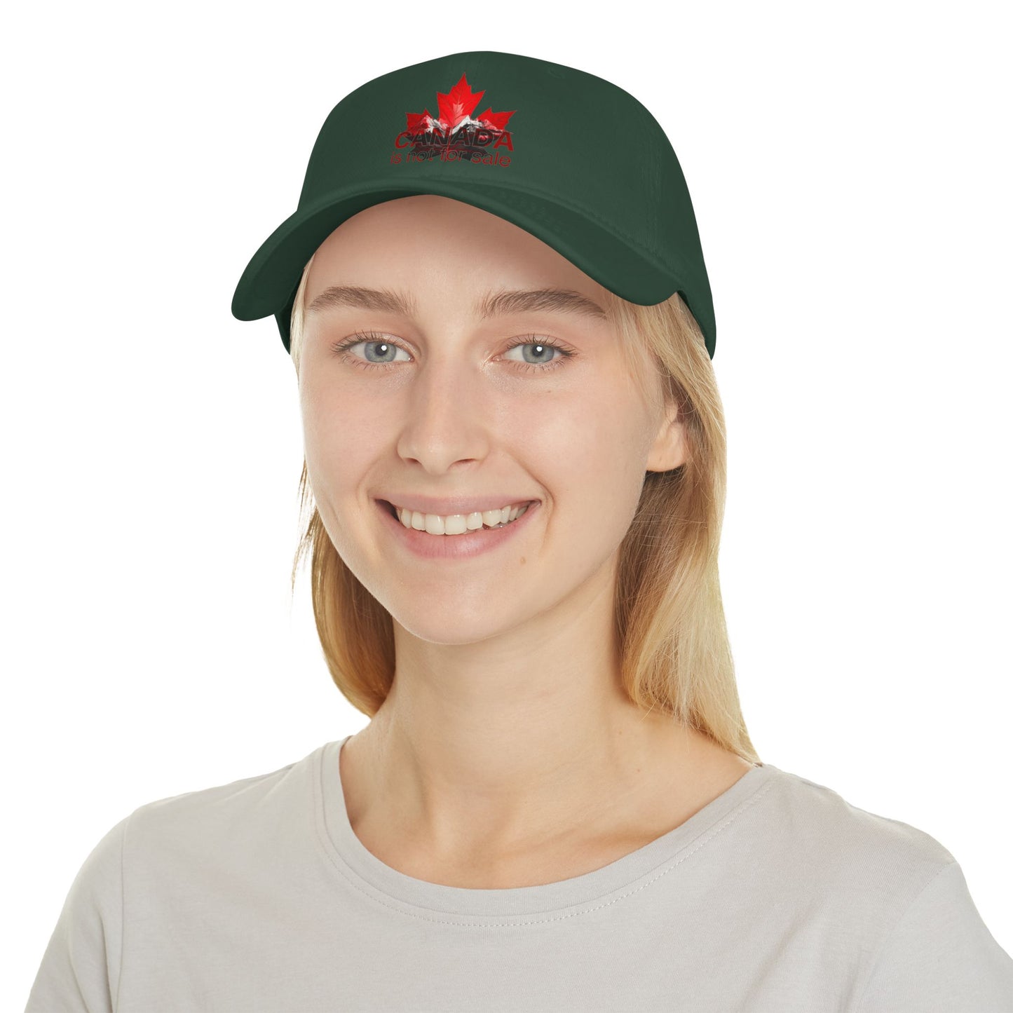 Casquette de baseball « Le Canada n'est pas à vendre » – Feuille d'érable rouge et montagnes, chapeau canadien