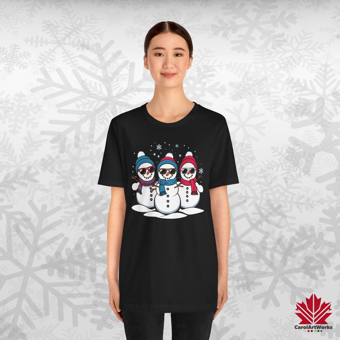 Cool Snow Squad | Funny Snowman Christmas Shirt | Matching Family Tee – Canadian-Made, Premium Cotton