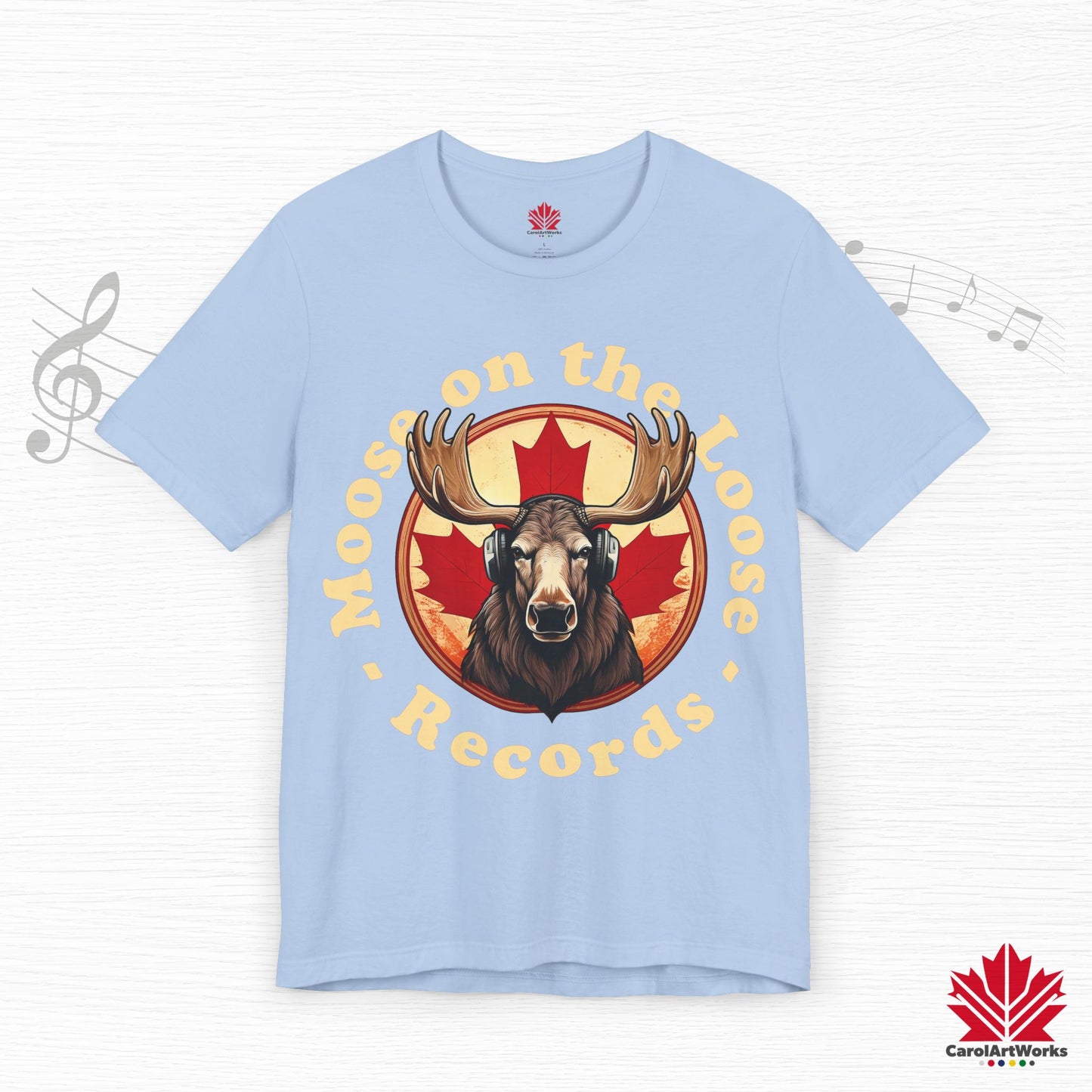 “Moose on the Loose Records” Unisex Short Sleeve Tee – A Hit for Every Playlist
